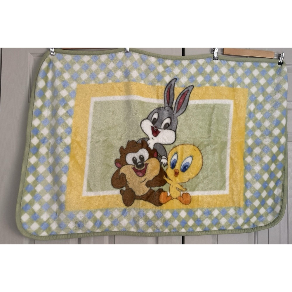 Vintage Looney Tunes Baby Looney Tunes Plush Soft Baby Blanket Throw 30"x45"